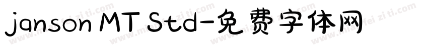 janson MT Std字体转换